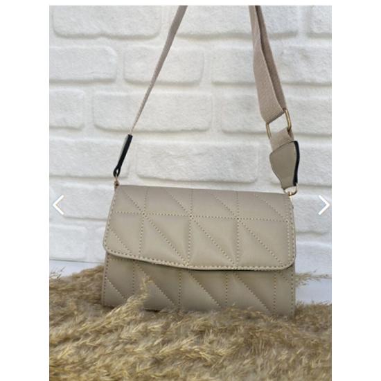 Стеганая женская сумка через плечо с ремешком из норки