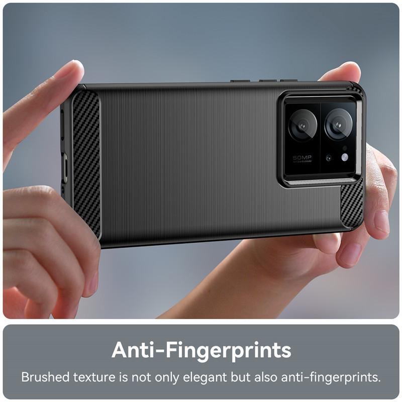 Для Xiaomi 13T Pro Чехол для Xiaomi 13 T 13T Pro 5G Чехол 6,67 дюйма из углеродного волокна Ударопрочный силиконовый бампер для Xiaomi 13T 5G