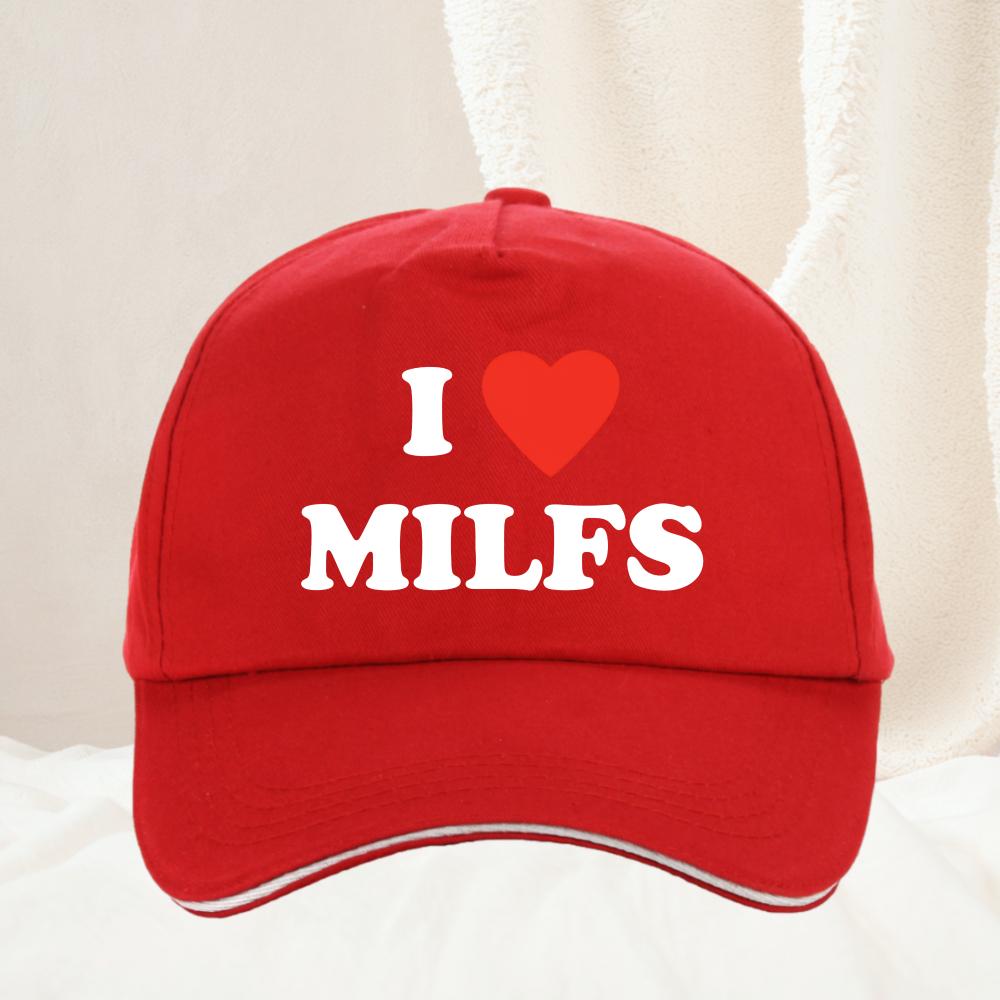 Модная бейсболка I Love Milfs, унисекс, с регулируемым ремешком-snapback, для активного отдыха, всесезонная, подарочная кепка