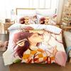 New Fashion Inuyasha Bedding Collection Single Twin Full Queen King Size Bed Collection Adult Kid Bedroom 3D Anime Bed Sheets And Pillowcases
