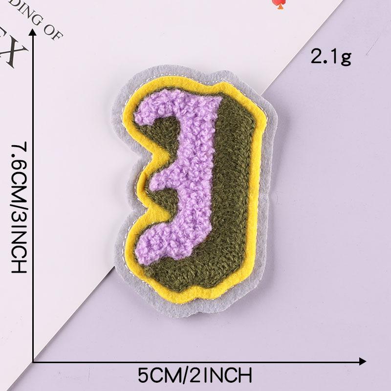 Computer Embroidery Label Towel Embroidery English Alphabet Badge Clothing Accessories Cloth Label Adhesive Patch Sticker Embroidery Cloth Sticker