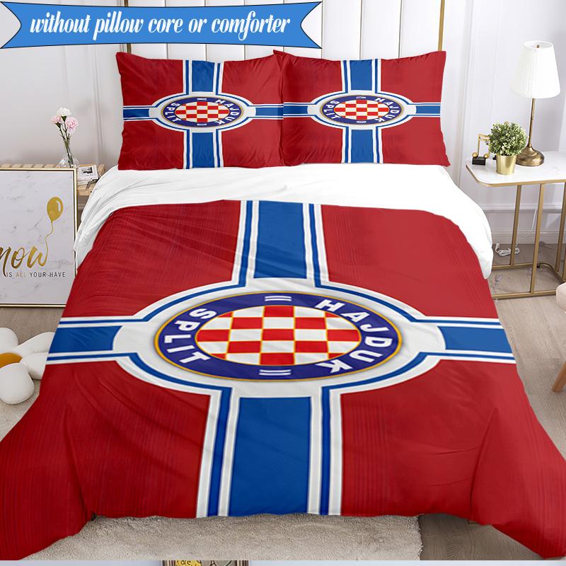 HNK Hajduk Split 3pcs Bedding,Including 1pc Duvet Cover And 2pcs Pillowcases Perfect for Christmas,Ideal for Bedroom, Dormitory