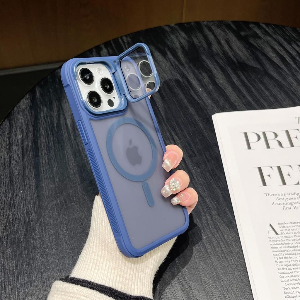Роскошный чехол-подставка с магнитом для iPhone 16 15 14 Plus 13 12 11 16 Pro Max С защитой камеры Для Magsafe
