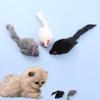 Large Rabbit Fur Mouse Simulation Plush Cat Toy with Sound