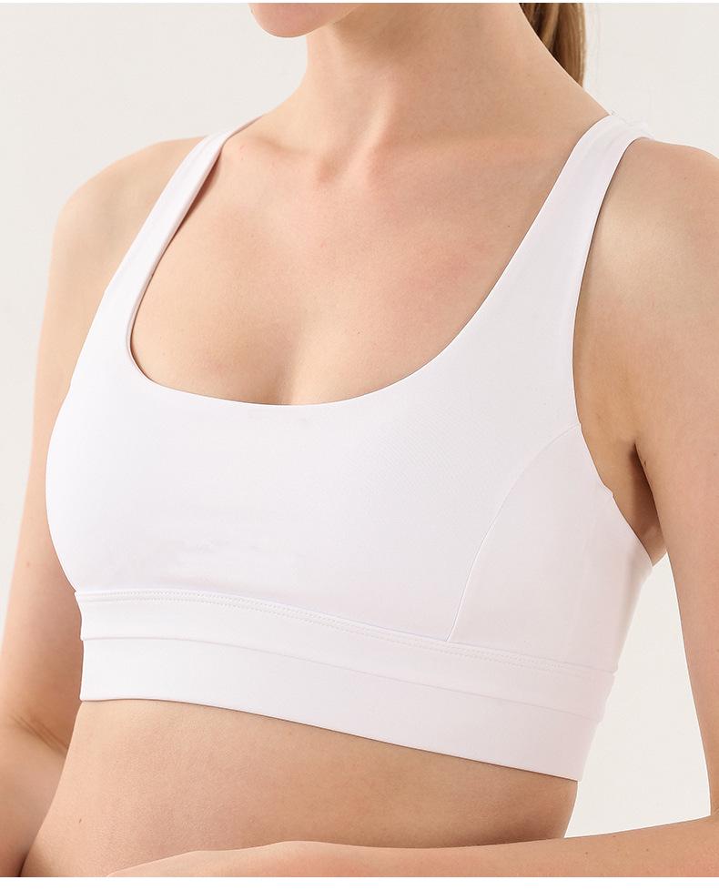 Противоударный спортивный бюстгальтер: Европейский и американский быстросохнущий, высокопрочный поддерживающий жилет для йоги со стильным дизайном спины для женщин