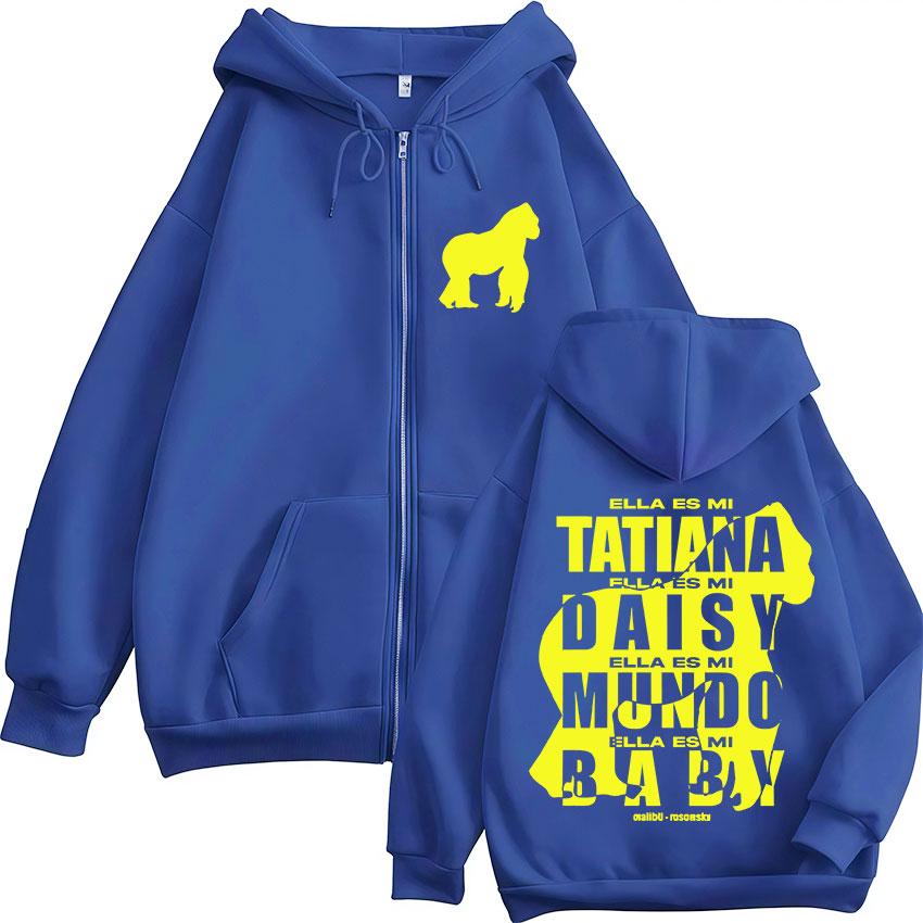 Rapper Rusowsky Daisy Tour  Album Merch Zipper Hoodie Mens Retro Oversized Jacket Sweatshirt Streetwear