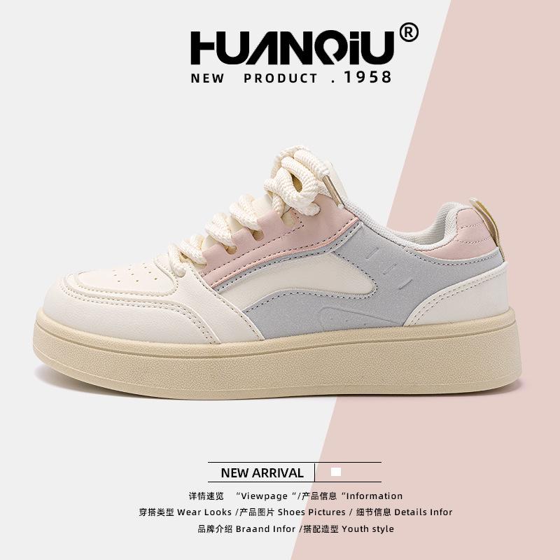 Глобальная мода, обувь для досок, женская ZHQ5882, весенняя новая простая повседневная женская обувь, универсальные ретро-маленькие белые туфли