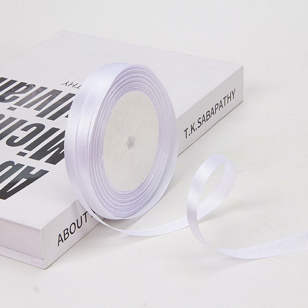 25 ярдов/рулон Атласная Лента Инструмент для DIY Ленты для Бантов Прочная Рулонная Ткань Декор для Торта/Подарочной Коробки