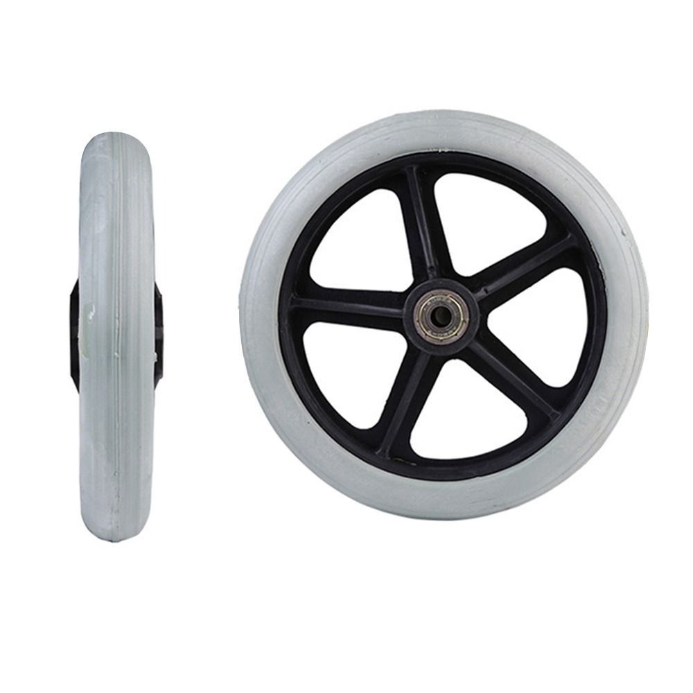 Rubber Shopping Cart Wheels 6/7/8Inch Wheelchair Front Castor Universal Solid Tire Wheel