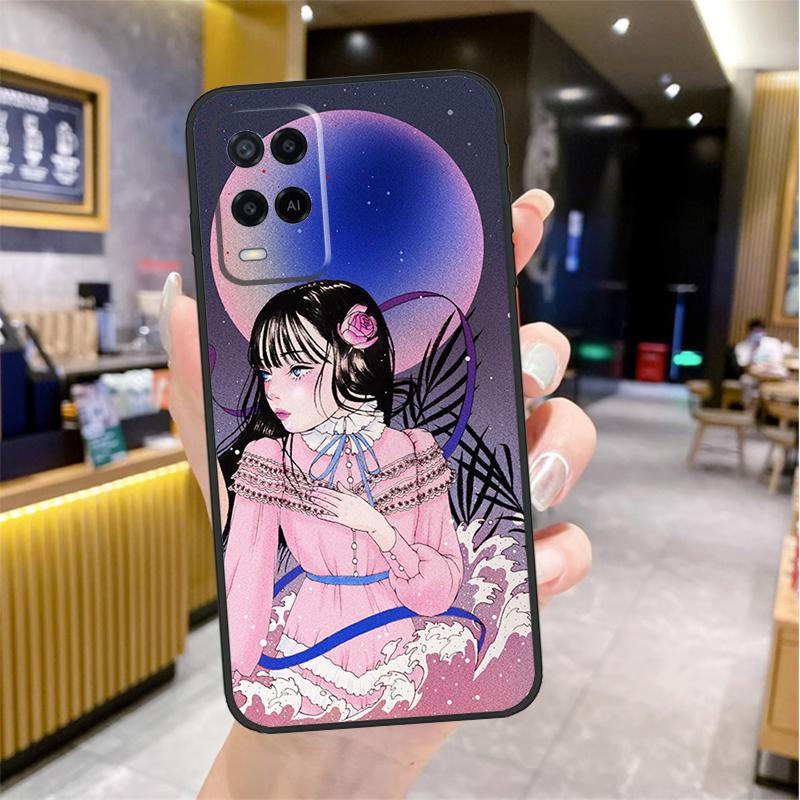 Мультяшный Эстетичный Чехол Для Девочки Для Oppo A96 A76 A16 A17 A18 A60 A80 A40 A38 A58 A78 A98 A94 A74 A54 A15 A57 A77 A5 Pro