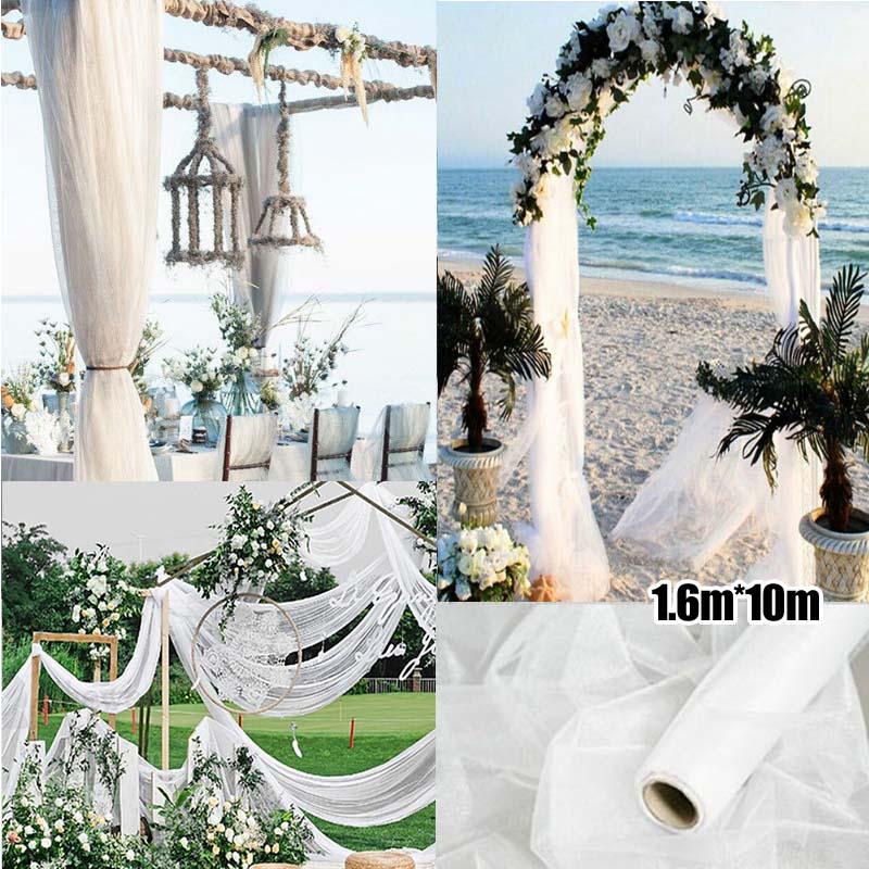 10 м пряжа из тюля в рулонах, прозрачная ткань из органзы с кристаллами, товары для дня рождения, свадебные украшения