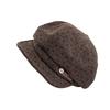 Retro literary and artistic small floral soft-brimmed octagonal hat female autumn and winter face small newsboy hat pastoral beret