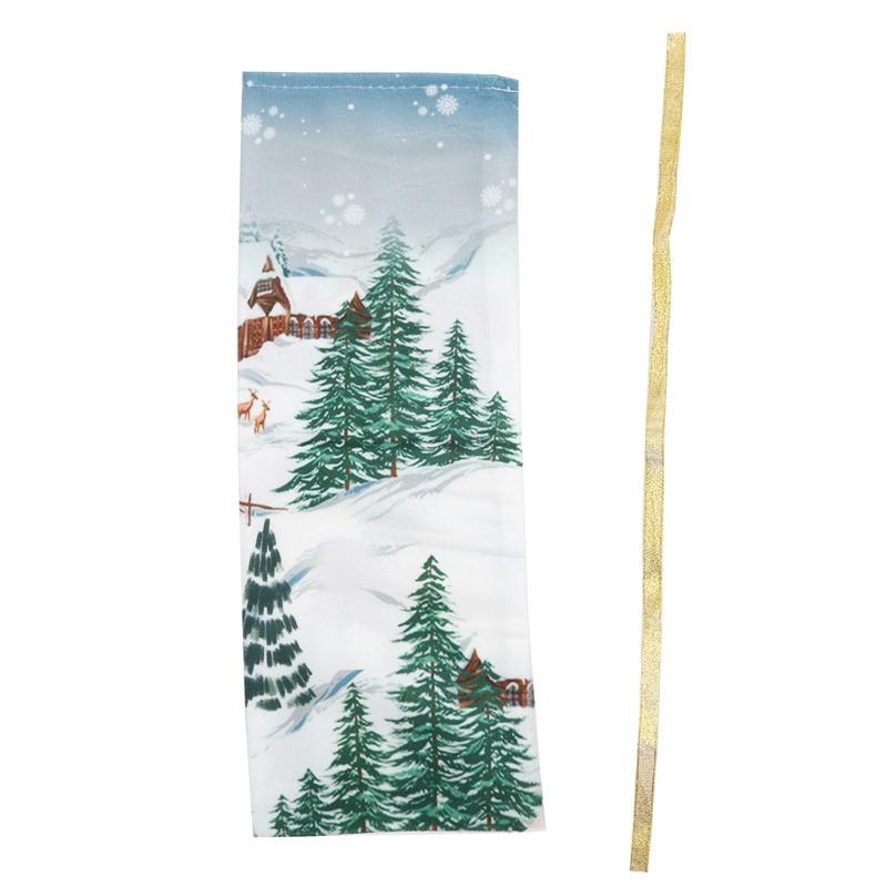 Рождественские упаковочные мешки для бутылок