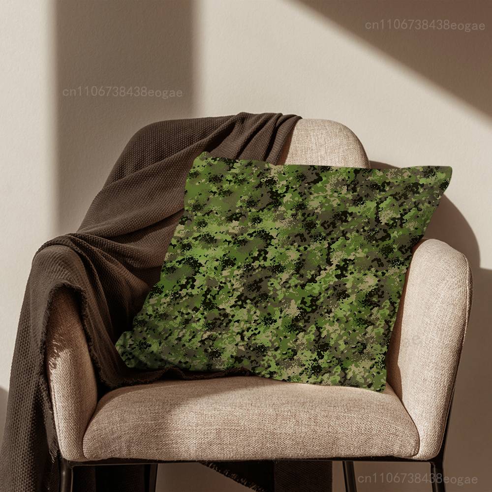 Чехол на декоративную подушку с рисунком Flecktarn Camo Для 45x45см,55x55см,30x30см Для украшения дома, спальни и как защита