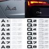 ABBC1 Для A1 A3 A4 A5 A6 A7 A8 Q2 Q3 Q4 Q5 Q6 Q7 Q8 Буквы Эмблема Наклейки Наклейки На Заднюю Крышку Багажника Автомобиля 3D ABS Аксессуары