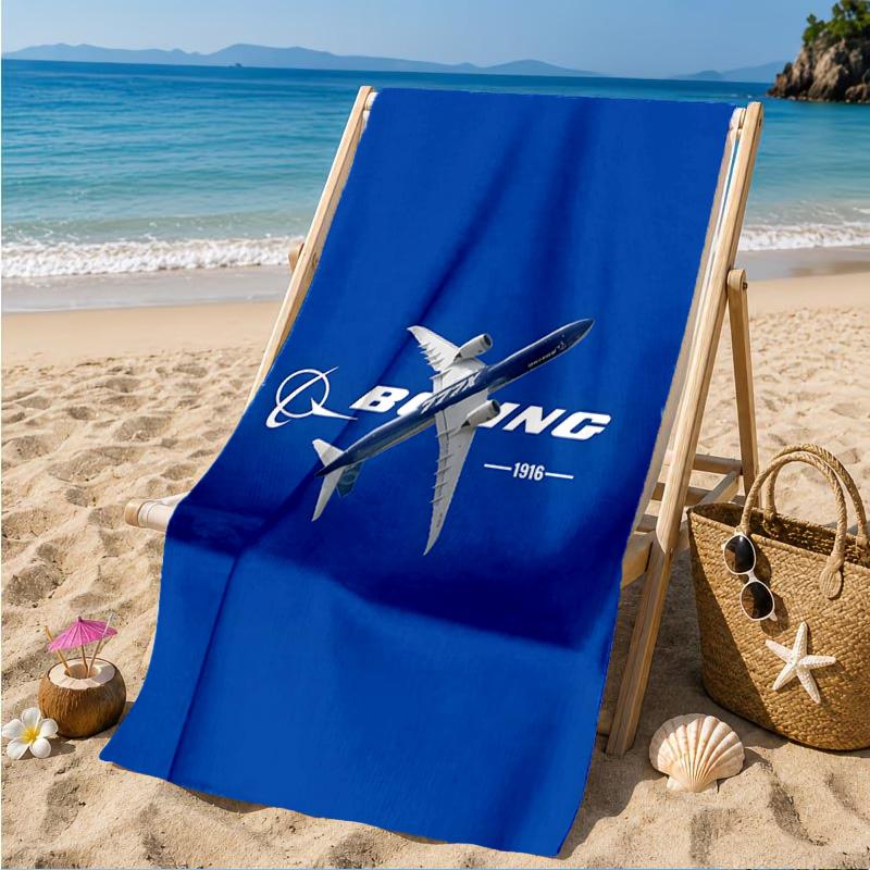 1PC Bo-eing Microfiber Beach Towel, Soft Lightweight And Quick-Dry, Ideal for Summer Travel, Beach Essential, Swimming Pool Gift
