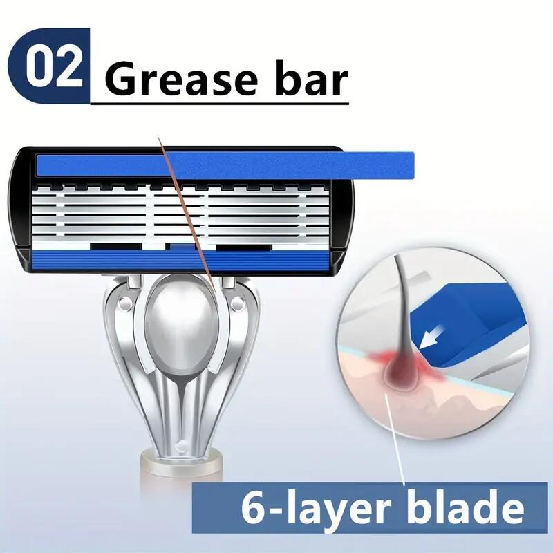 Razor Classic 6 Layer Safety Razor for Mens Shaving&Womens Hair Removal Shaving Blades Manual Shaver