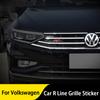 BRW1 VW 2026 Hot 3D Car Grill Emblem Rline Badge R line Car Grille Stickers for Volkswagen VW Bora Sagitar Magotan Lavida Tryron Thar ko2