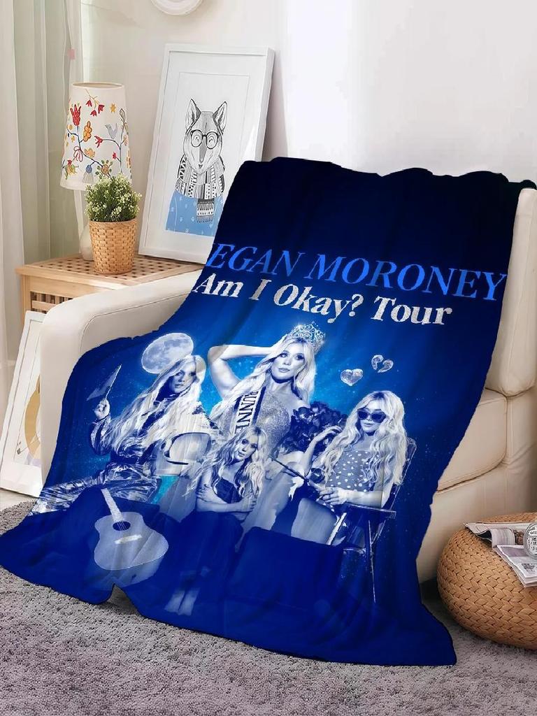 Megan Moroney Blanket for Sofa Bed Office Travel Camping Soft Warm Lightweight Throw for Sleeping Reading Relaxing