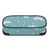 School Pencil Case High Capacity 300D Polyester Smooth Zipper with Main Pocket Mesh Layer and Removable Pen Divider for Boys Girls