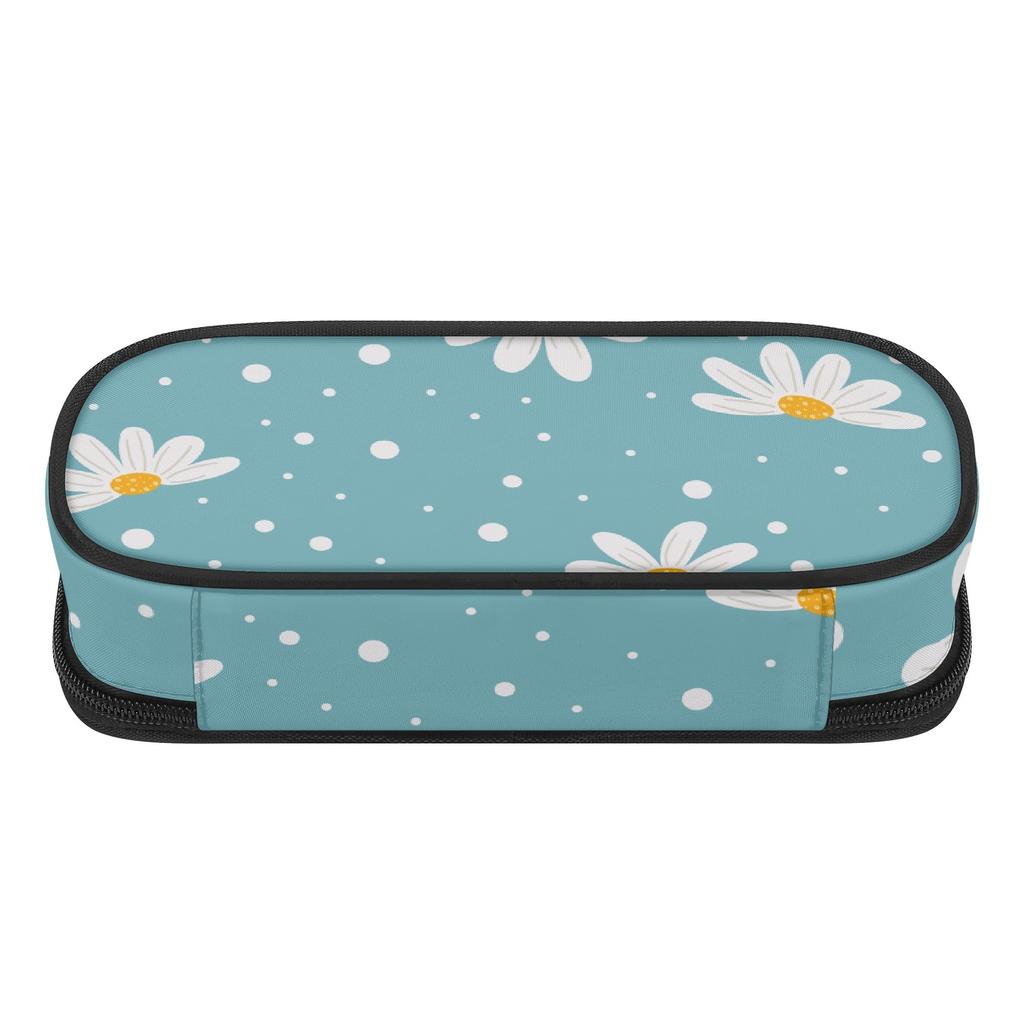 School Pencil Case High Capacity 300D Polyester Smooth Zipper with Main Pocket Mesh Layer and Removable Pen Divider for Boys Girls
