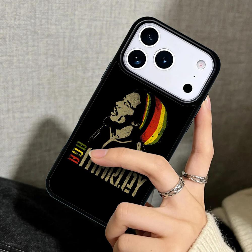 Чехол Case для iPhone 17 Air 16 Pro Max 15 Plus 11 13 Mini 14 12 Задняя крышка телефона Цитаты Боба Марли Раста Регги
