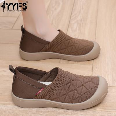 Новый стиль женские одинарные туфли весна и осень нескользящая мягкая подошва слипоны ленивые туфли плоские легкие ленивые туфли повседневные дышащие женские туфли