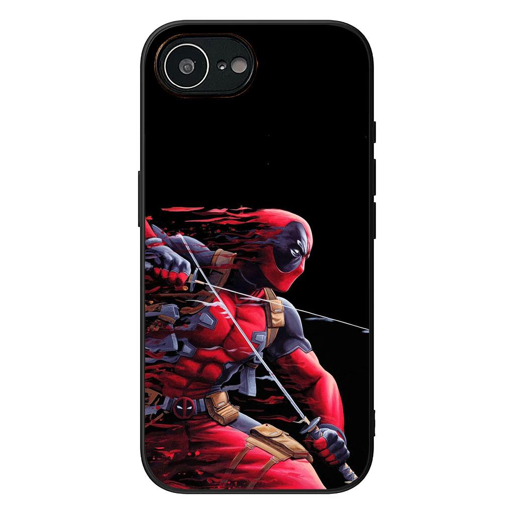 Чехол для телефона Deadpool Marvel для Apple iPhone 16 15 14 11 Pro Max 7 8 Plus SE2 SE3 SE 2022 2020
