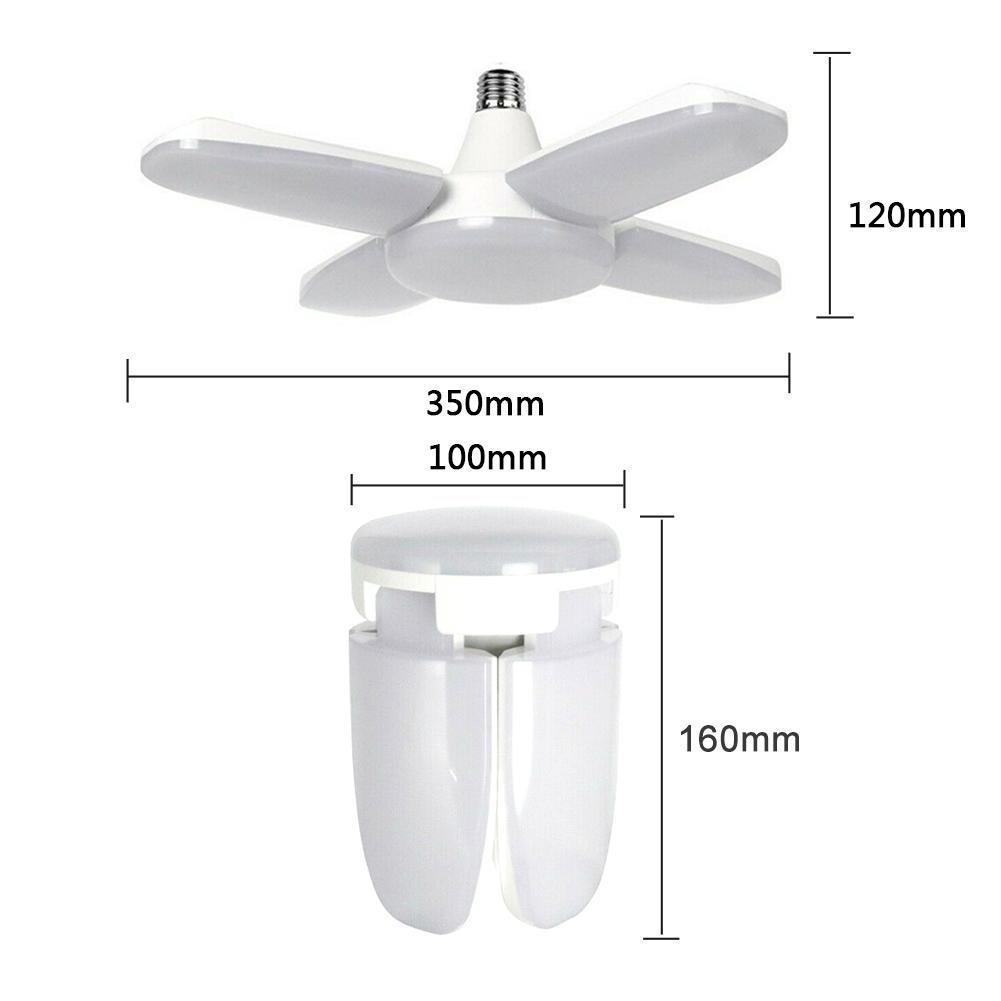 Светодиодная лампа 60 Вт без мерцания E27 B22 220 В SMD2835 Сверхяркая Складная с лопастями вентилятора Лампа с регулируемым углом для склада гаража