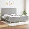 Bed Frame without Mattress Light Grey 180x200 cm Fabric