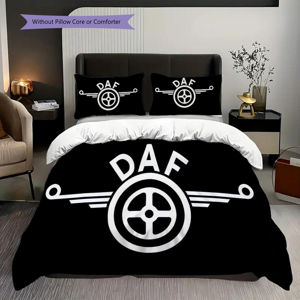 Dynamic Blue Truck Highway Bedding (1 * duvet cover + 2 * pillowcase, without core) 2D Flat Bedding set Christmas birthday gift Soft and comfortable
