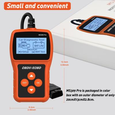 Профессиональный диагностический инструмент-сканер OBD2, Улучшенный считыватель кодов неисправности двигателя, Тест напряжения Инструменты для диагностики автомобиля OBDII/CAN