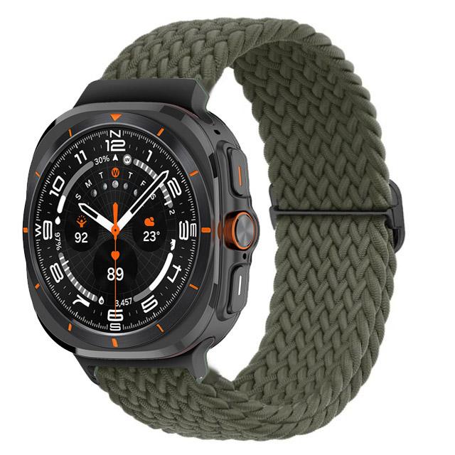 For Samsung Galaxy Watch 7 Ultra Band 47mm accessories Adjustable Braided Solo Loop Nylon bracelet Galaxy watch Ultra Strap 47mm