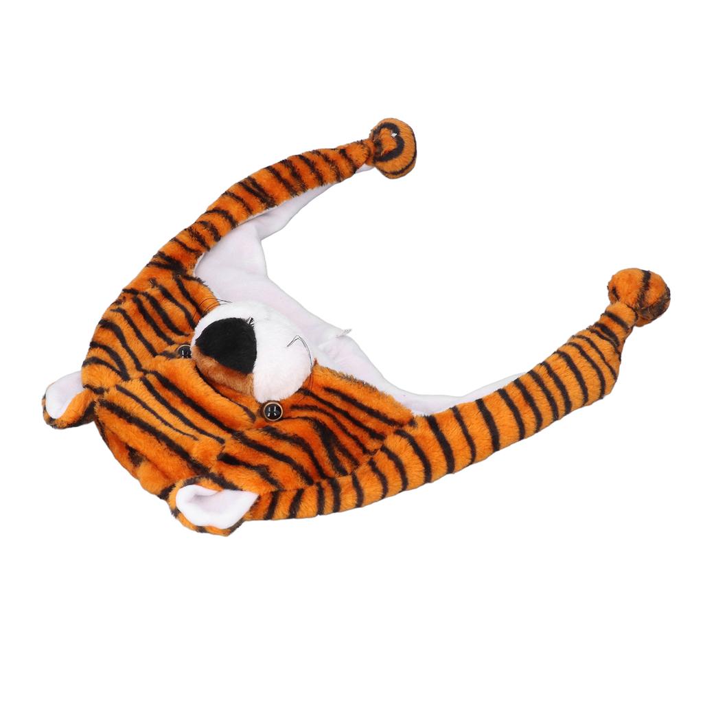 Милая плюшевая шапка тигра, мягкая, морозостойкая, предотвращает статичность, забавная зимняя шапка тигра для школьного кемпинга