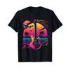 Guitar Music Band Rock Retro Vaporwave Vintage 80s 90s T Shirt Black Vintage Washed Designer Clothes Stylish Slightly Casual