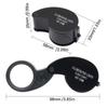 Illuminated Loupe Foldable Magnifier Handheld 40X Magnifying Glass Pocket   Reading