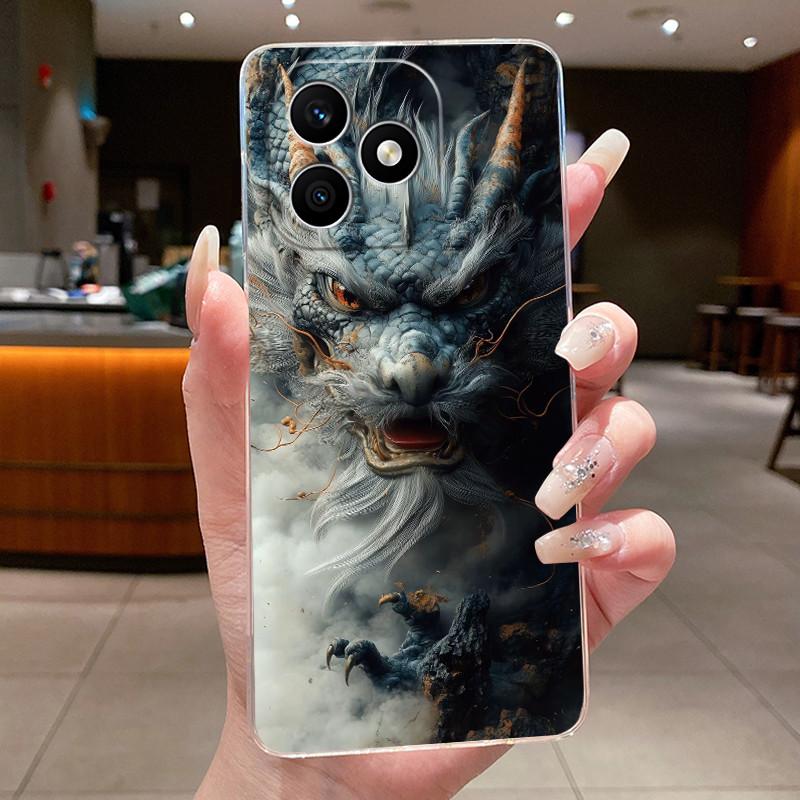 Чехол для телефона Honor X8d 4G Чехол для Honor X8d 4G Прозрачный ТПУ Антицарапающийся Мягкий Корпус Модный Уникальный Цветной Узор Облака