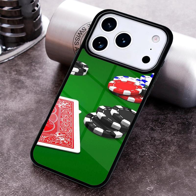 Чехол-бампер для iPhone 17 16 15 Pro Max Air 14 13 12 11 Plus с рисунком в стиле казино Покер, ударопрочный