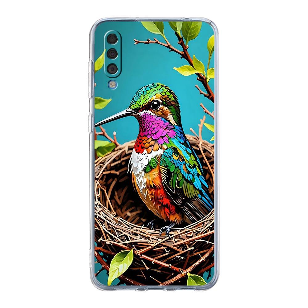 Чехол для телефона Samsung A56 A36 A26 A16 A14 A12 A22 A32 5G A34 A42 A52 A54 A50 A70 A72 A40 A20E A20S A04S A06 Обложка Колибри