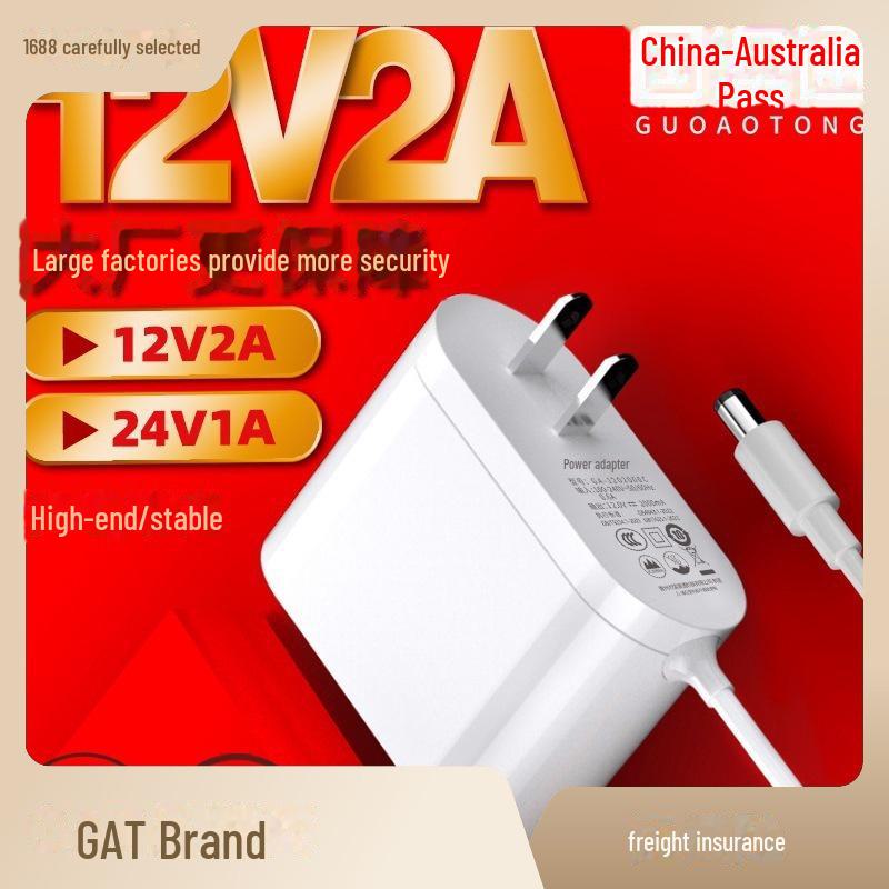 «Адаптер питания 12 В 2 А с сертификацией 3C и 24 В 1 А, сертифицированный CQC для массажера Fascia Gun»