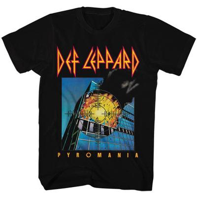 Def Leppard Pyromania Коробка Черная Взрослая Футболка Унисекс Футболка