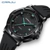 CRRJU Top Brand Calendar Men's Watch Business Waterproof Quartz Watch Silicone Strap Simple Fashion Men's Watch