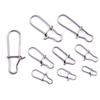100PCS Hot Line tackle Durable 12mm-33.5mm Fast lock  Fishing Hanging Snap Barrel Swivel Connector