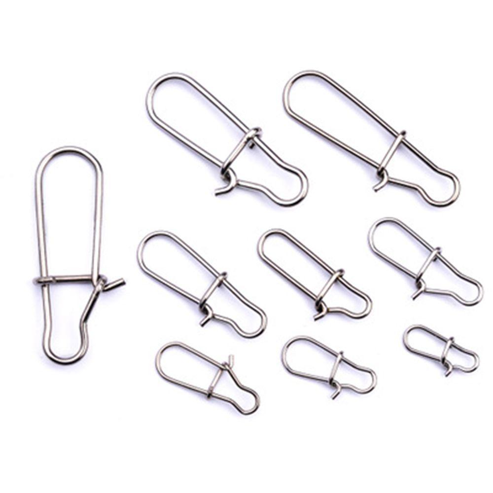 100PCS Hot Line tackle Durable 12mm-33.5mm Fast lock Fishing Hanging Snap Barrel Swivel Connector
