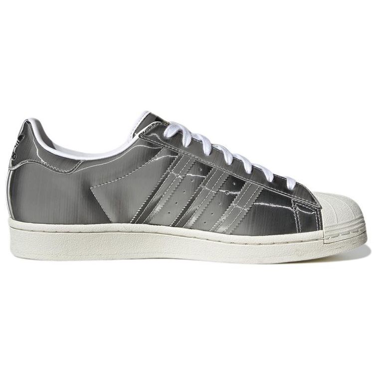 Adidas Superstar Silver Metallic Unisex Sneakers Footwear-White Core-Black H00238