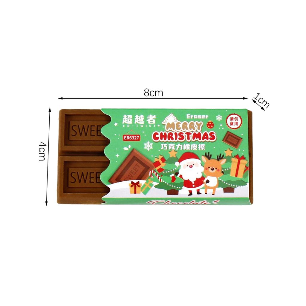 Kawaii Fashion Chocolate Eraser Student Канцелярские принадлежности Funny Drawing Eraser Creative Cute Rubber Школьные принадлежности Рождественские подарки