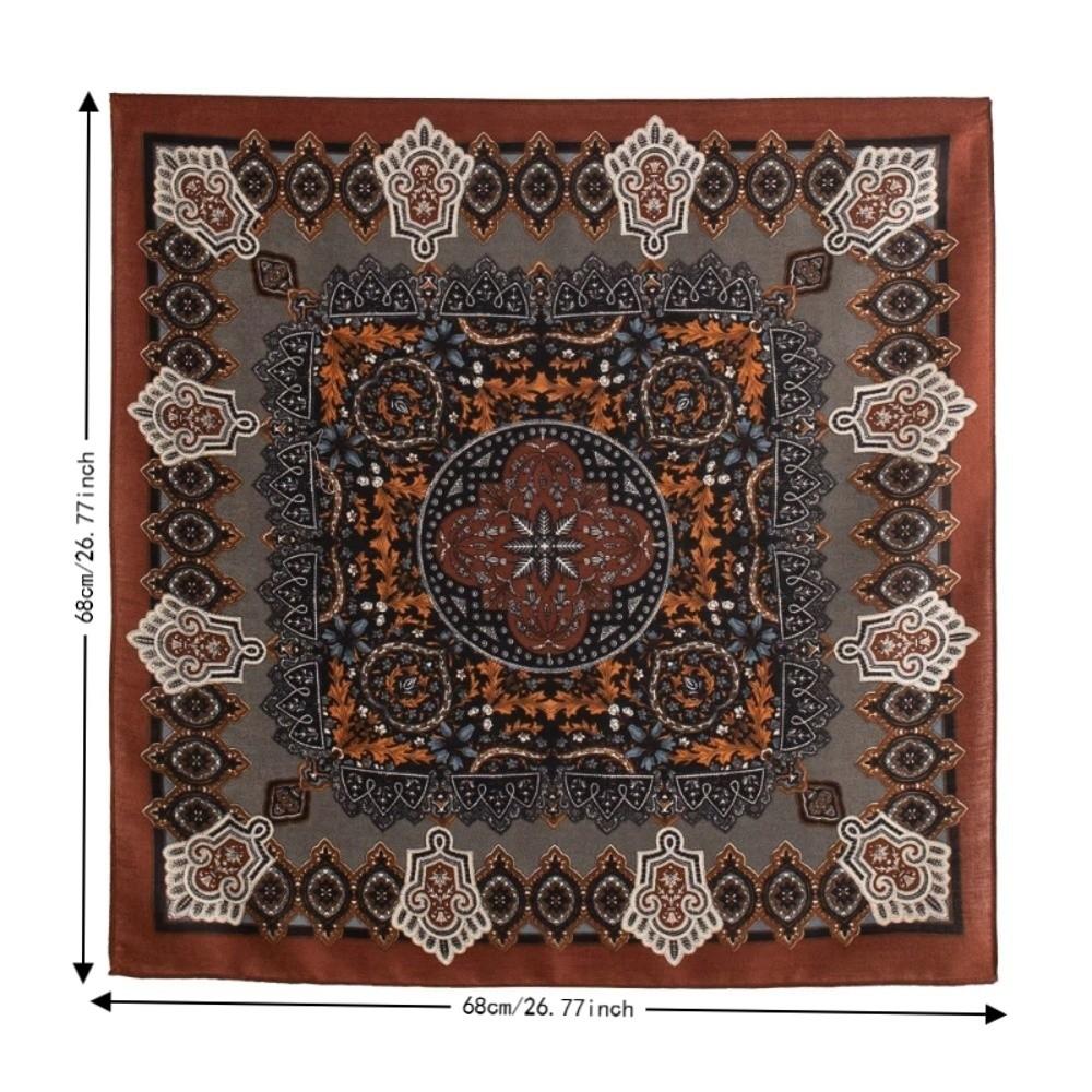 Floral Print Floral Print Scarf 68×68cm Soft Neck Scarves Versatile Paisley Print Scarf for Women