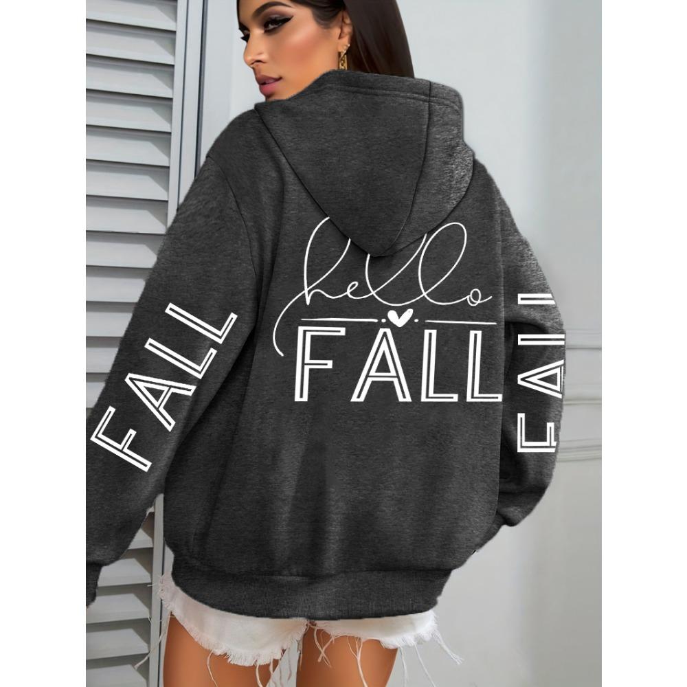 Осенняя любовь арт-дизайн надпись напечатанная женская толстовка хип-хоп одежда осенняя свободная универсальная женская уличная одежда