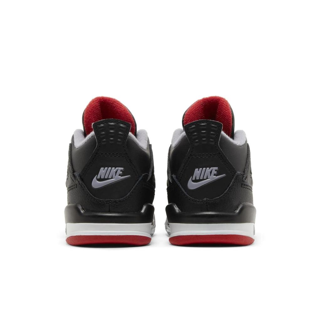 Air Jordan 4 Retro Toddler 'Bred Reimagined' (Unisex) Black / Fire Red / Cement Grey / Summit White Toddler Shoes BQ7670 006