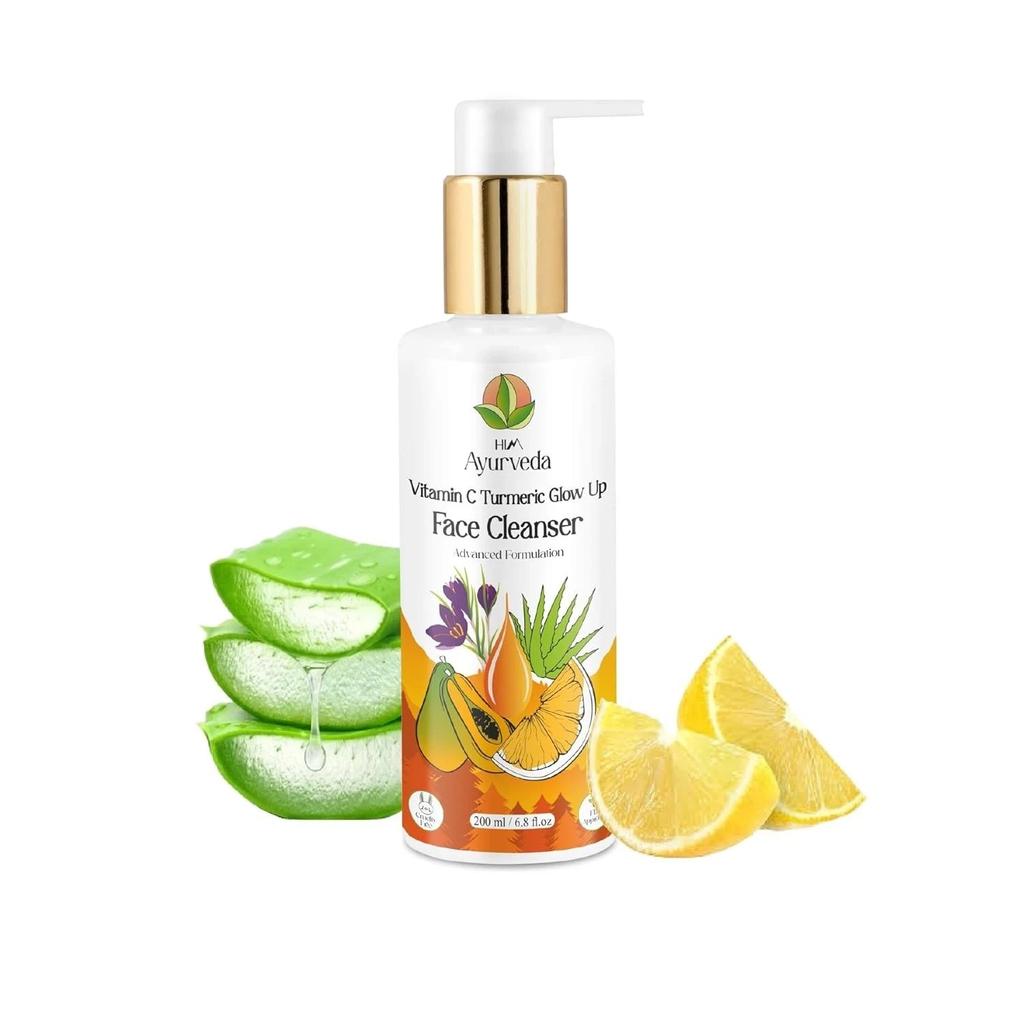Him Ayurveda Vitamin C Turmeric Glow Up Face Cleanser For All Skin 200ml